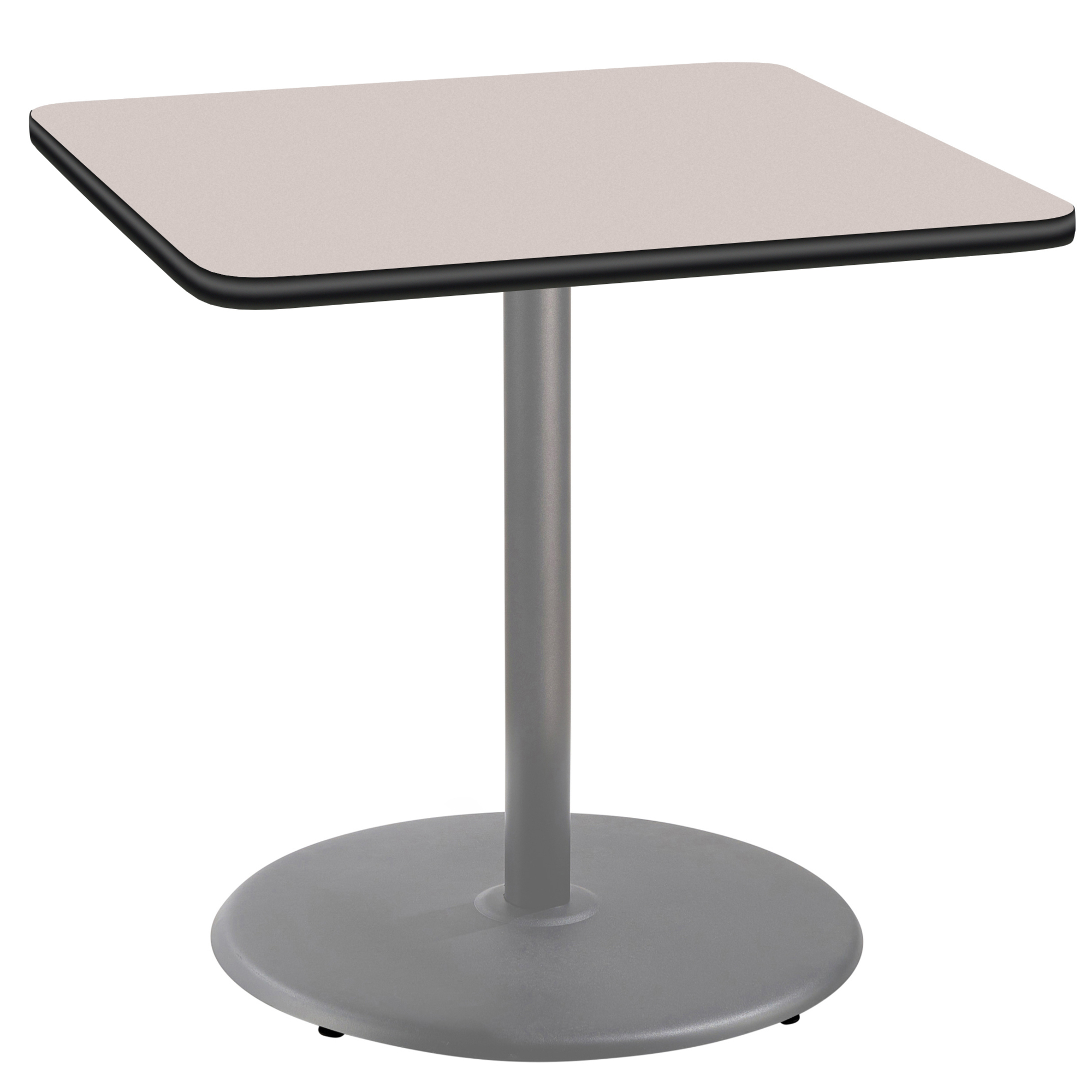 National Public Seating, Cafe Table, 36x36x36 Square "R" Base, Height 36 in, Model# CTG33636RCPBTMGY